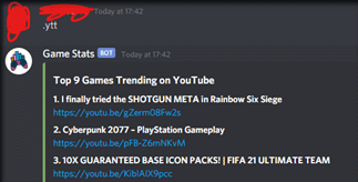 Uni Report | Game Stats Discord Bot 6 GSB