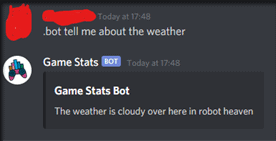Uni Report | Game Stats Discord Bot 5 GSB